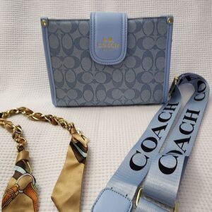 Coach Blue Signature Crossbody Bag